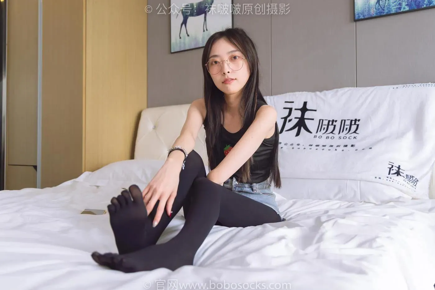 [BoBoSocks袜啵啵]NO.192 稚予-高跟鞋、黑色五指袜 [139P]插图9